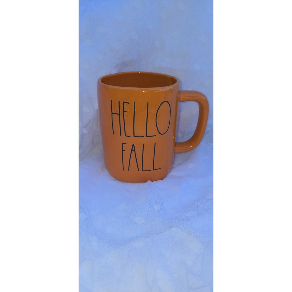 RAE DUNN Artisan Collection by Magenta Mug with Handle 202 – HELLO FALL / Orange
